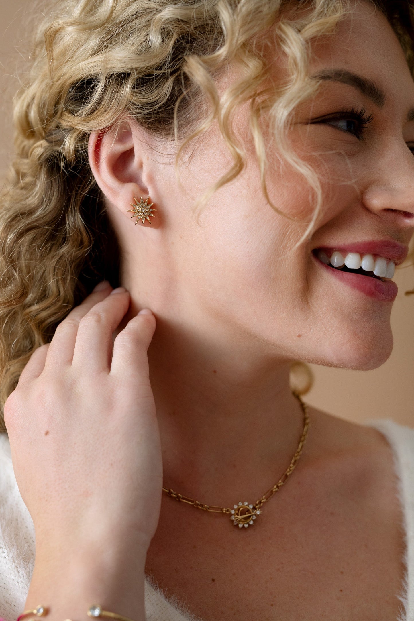 Celestial Moon & Shooting Star Toggle Necklace