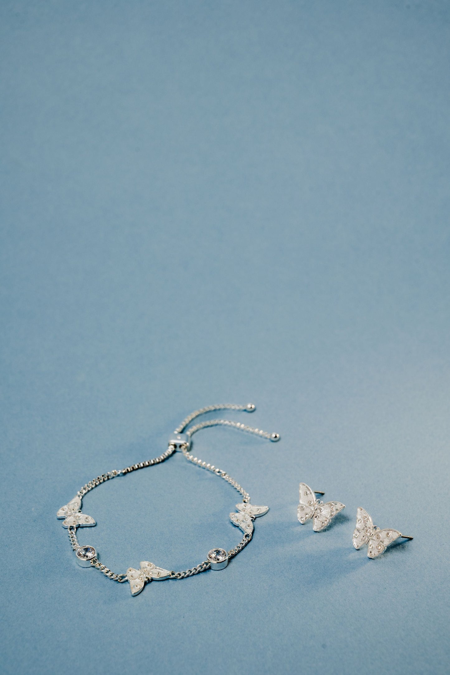 Glass Butterfly Bolo Bracelet