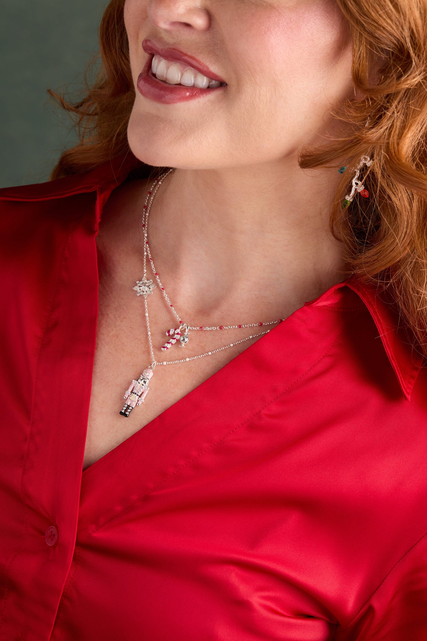 Nutcracker & Snowflake Pendant Necklace