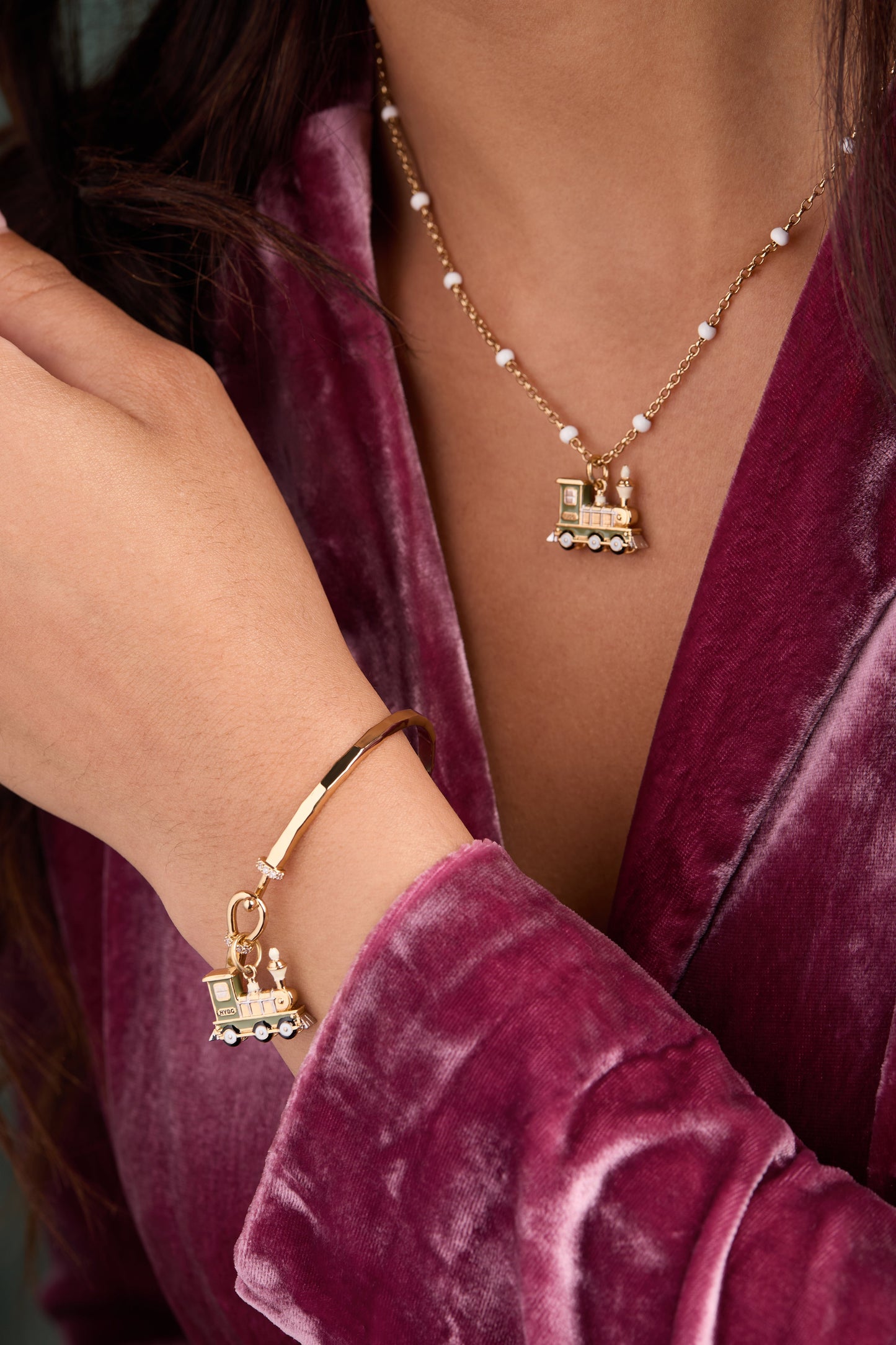 New York Botanical Garden® Holiday Train Tension Bangle