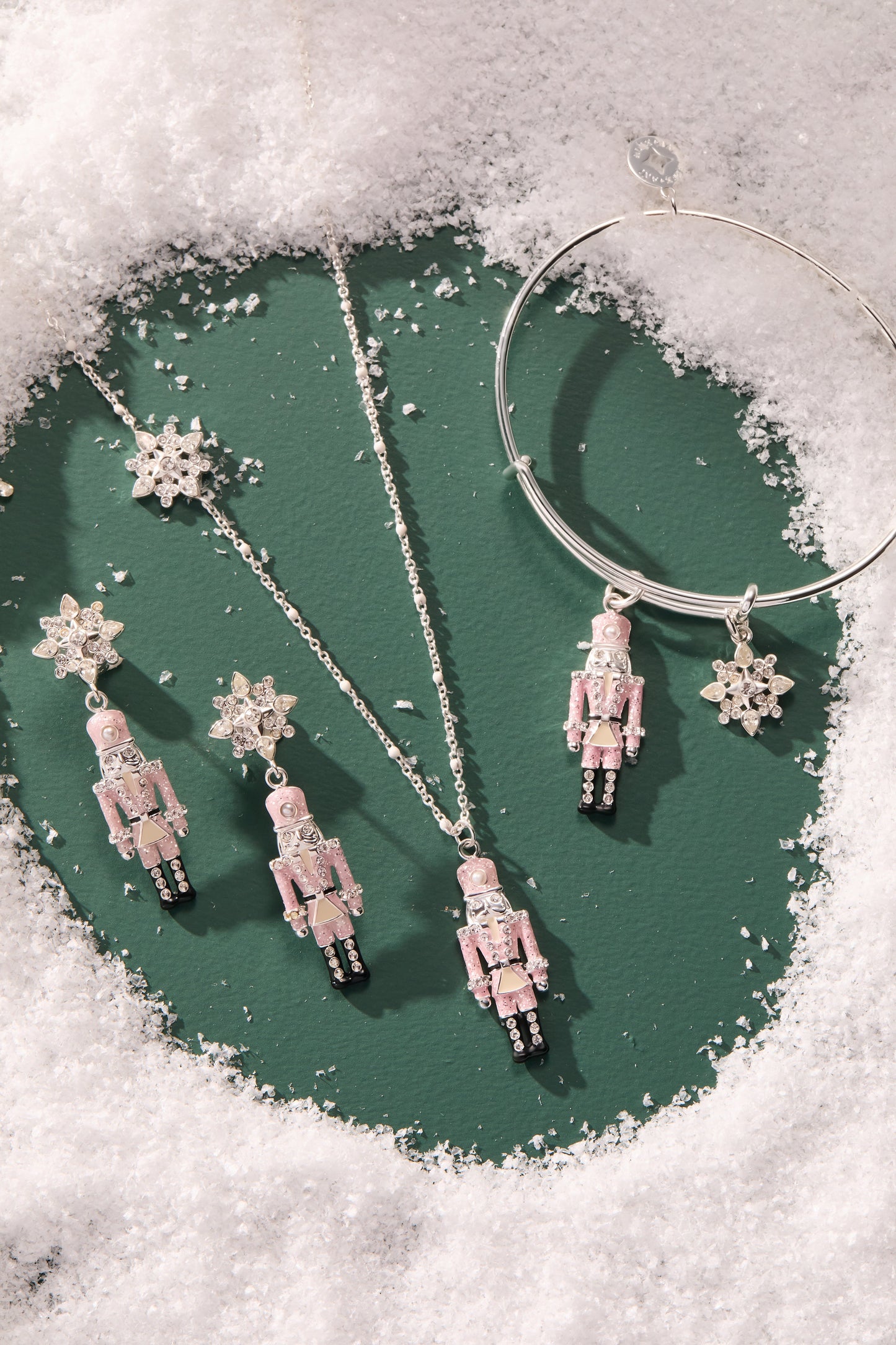 Nutcracker & Snowflake Pendant Necklace