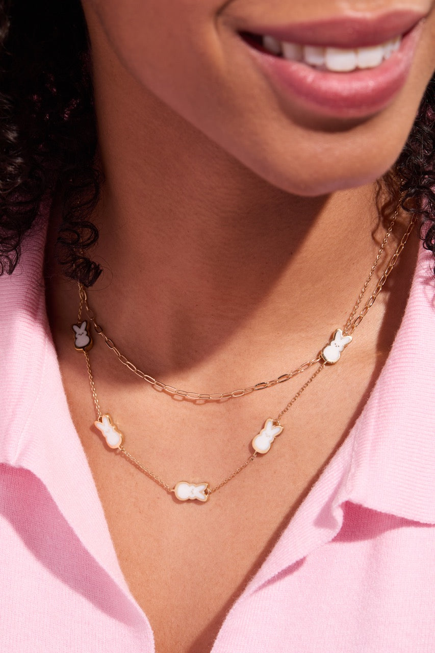 PEEPS® Pearlized Bunny Charm Necklace