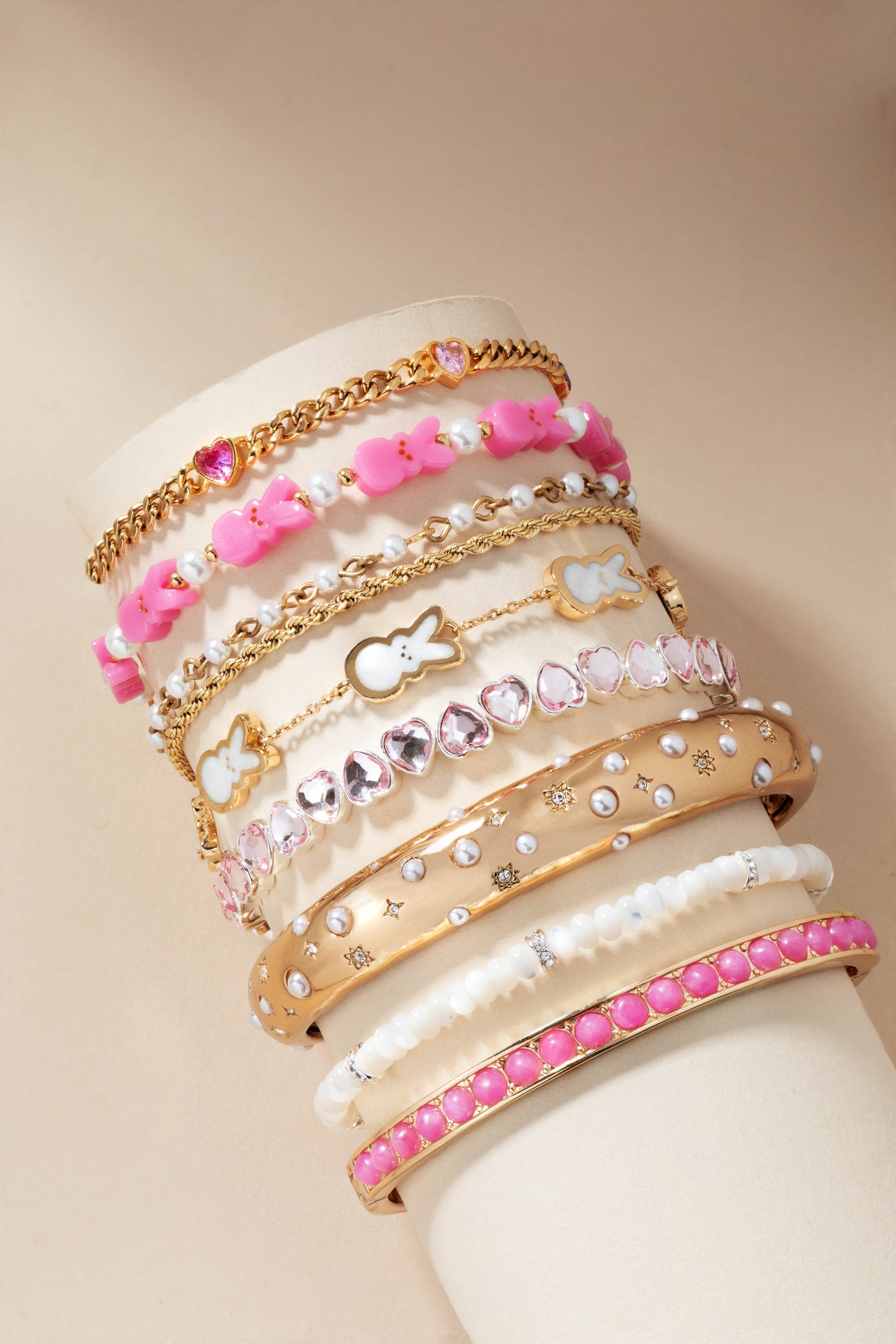 Pearl and Crystal Cuff Bracelet