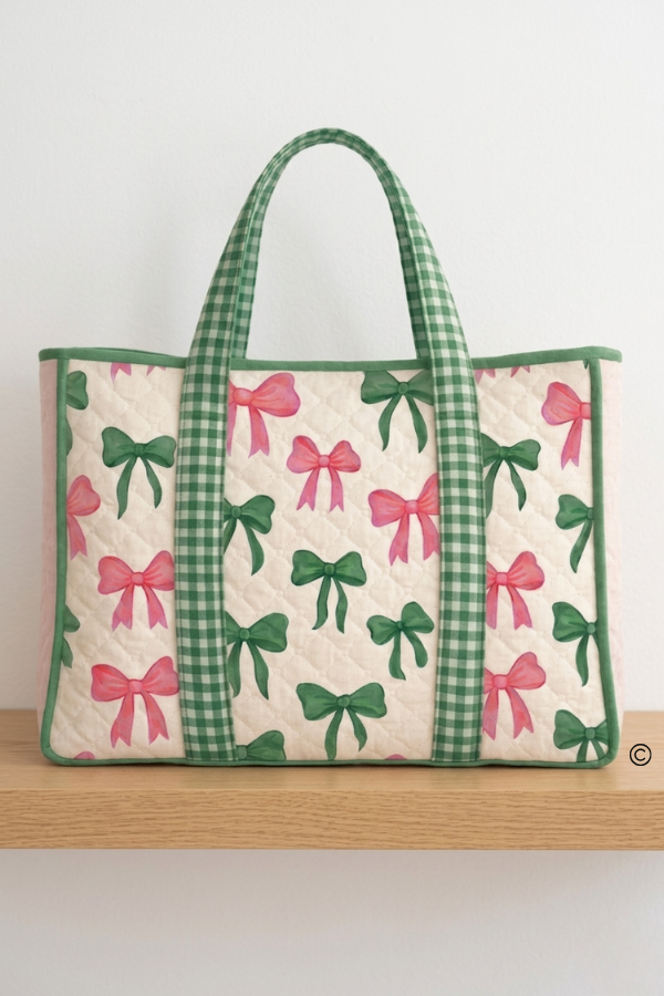 SC - ETA 5/1 - Southern Belle Pink and Green Bow Tote bag