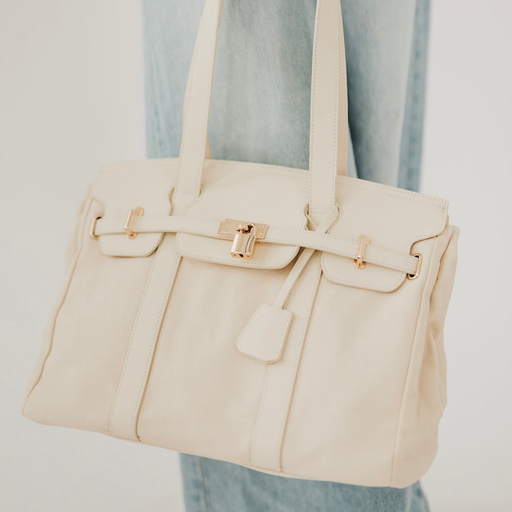 Cadence Canvas and Vegan Leather Tote
