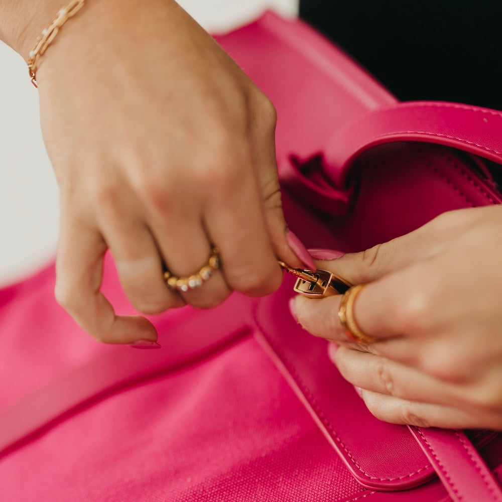 Cadence Canvas and Vegan Leather Tote