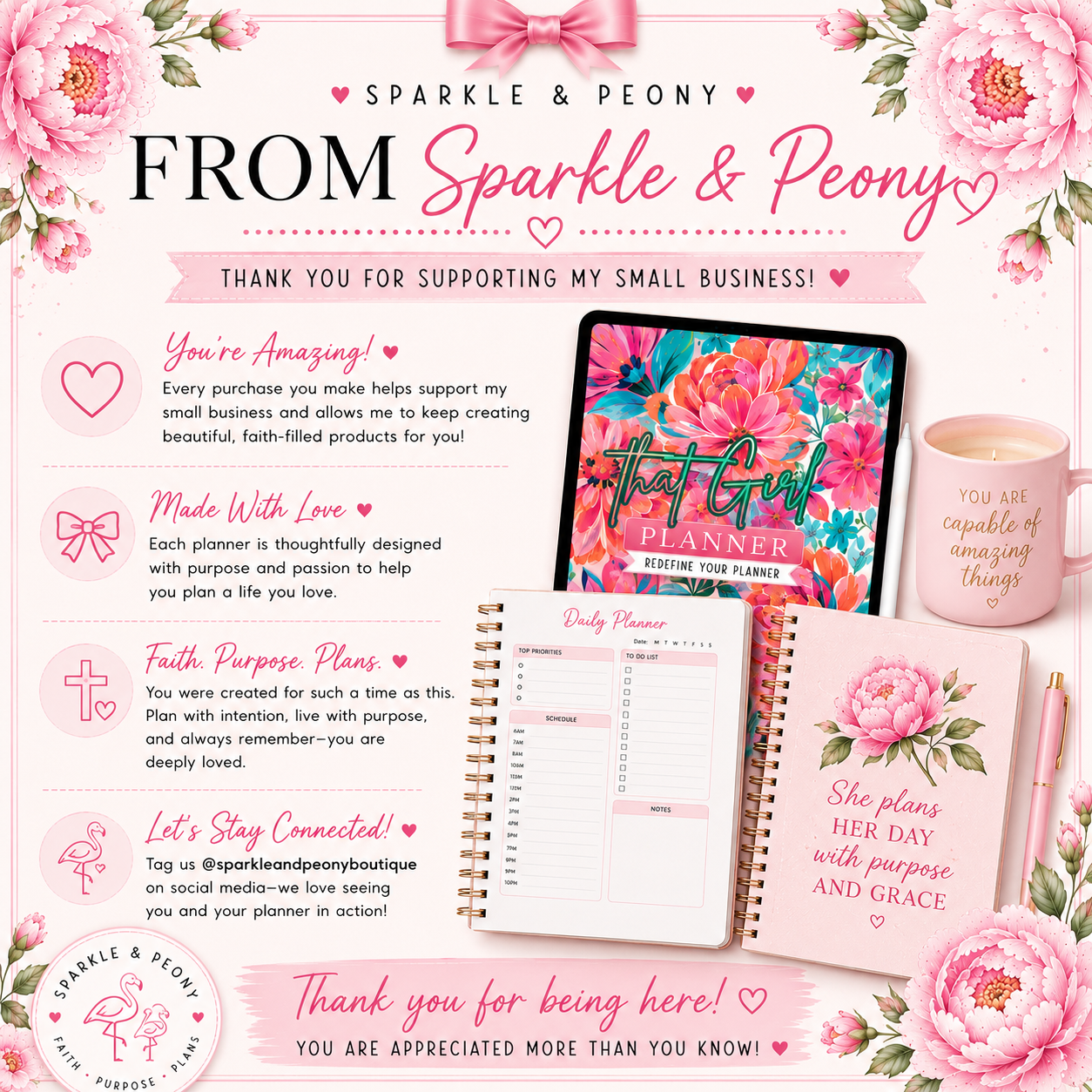 That Girl Undated Digital Planner | Printable PDF | GoodNotes Planner | 71 Pages