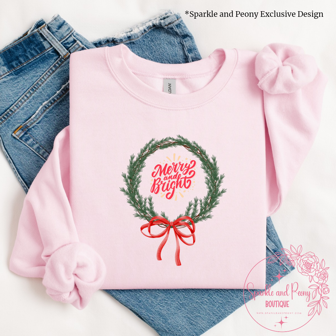 Merry and Bright Christmas graphic