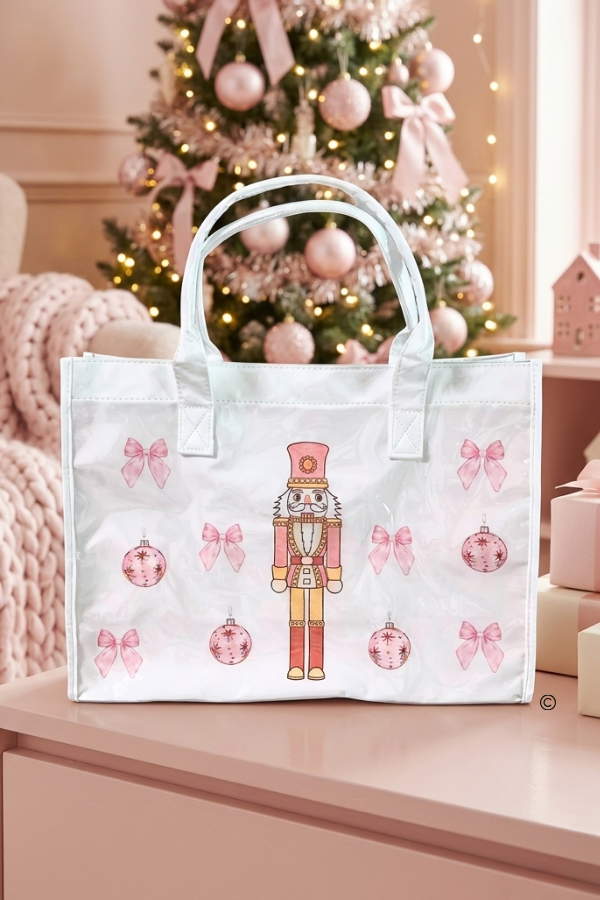 SC - ETA 9/30-10/14 Plum Adorable Nutcracker Vinyl Tote Bag