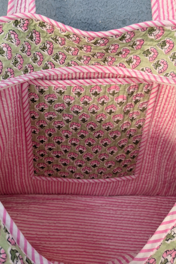 SC - Mia Pink Floral Tote Bag