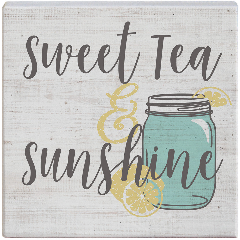 Sweet tea wooden gift block