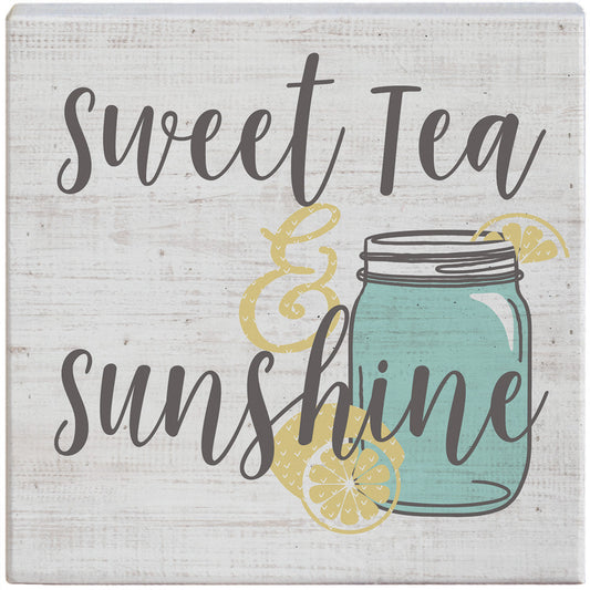 Sweet tea wooden gift block