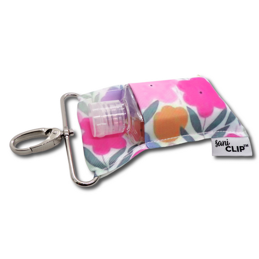 Flower Power SaniClip Hand Sanitizer Holder - made to order