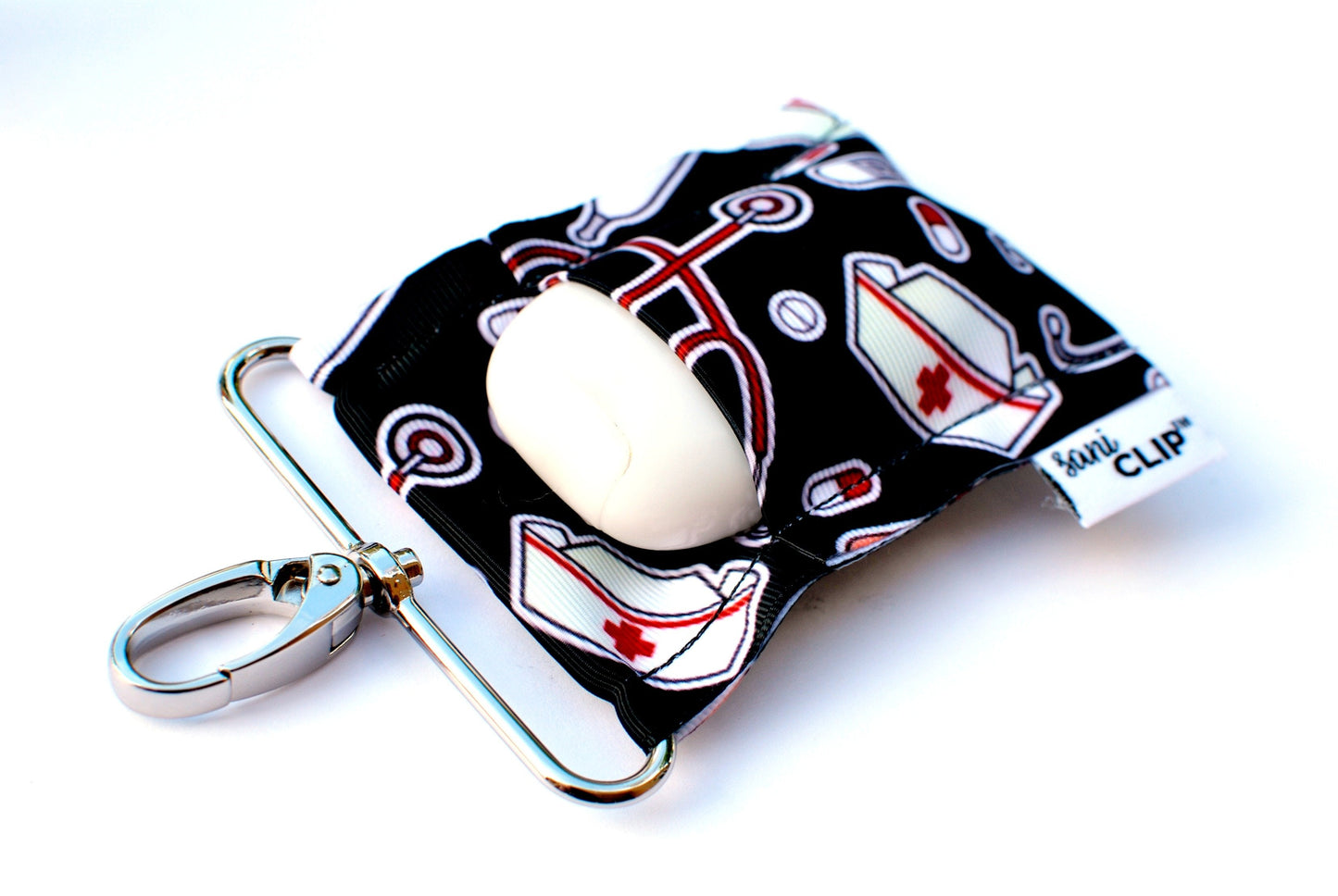 Healthcare Heroes SaniClip Hand Sanitizer Holder - made to order