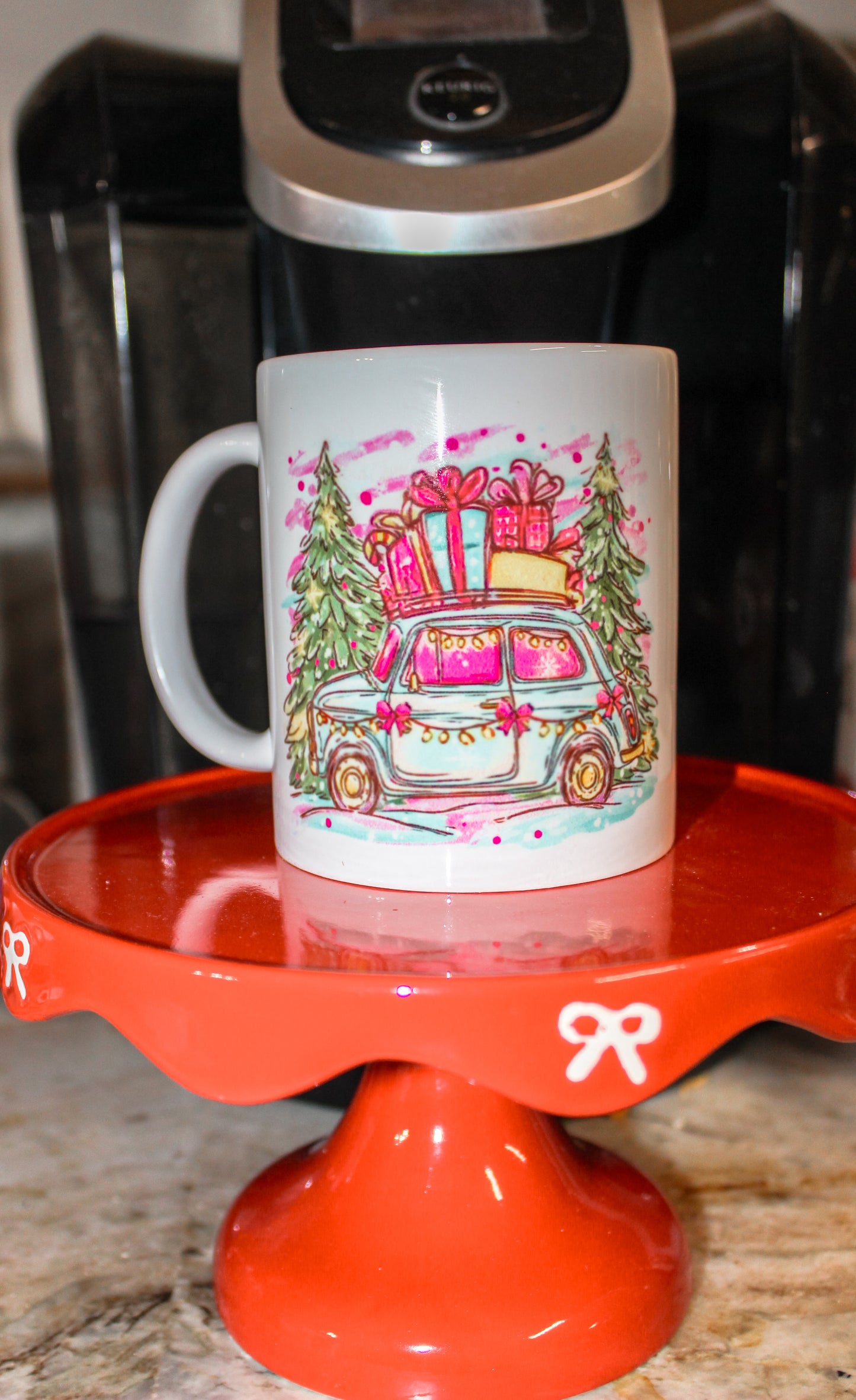 Dashing through the snow shopping small- bloom 15 oz coffee mug