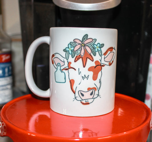 Daisy dairy cow 15 oz coffee mug