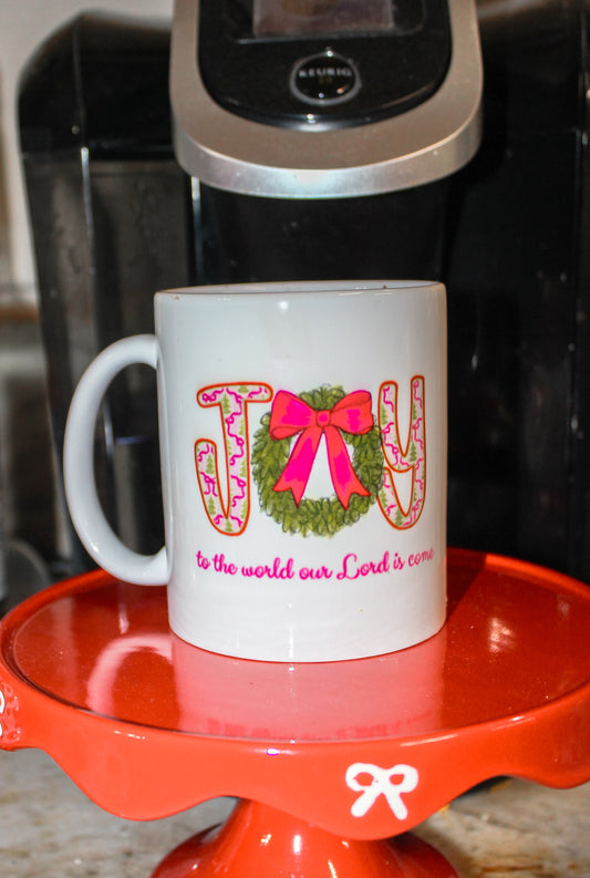 Joy to the world- bloom mug- 15 Oz coffee mug- dishwasher safe