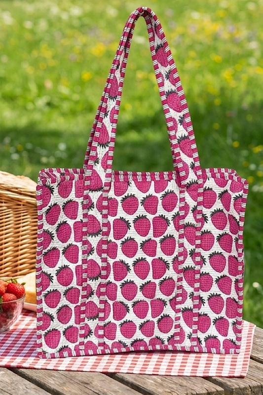 SC - ETA 4/23 - Addison Strawberry Print Tote Bag
