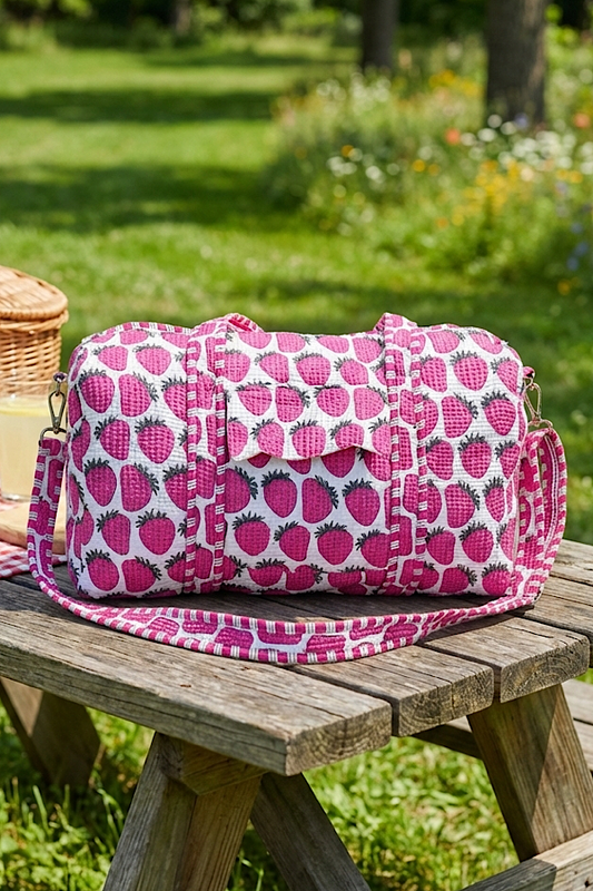 SC - Addison Strawberry Print Duffel Bag