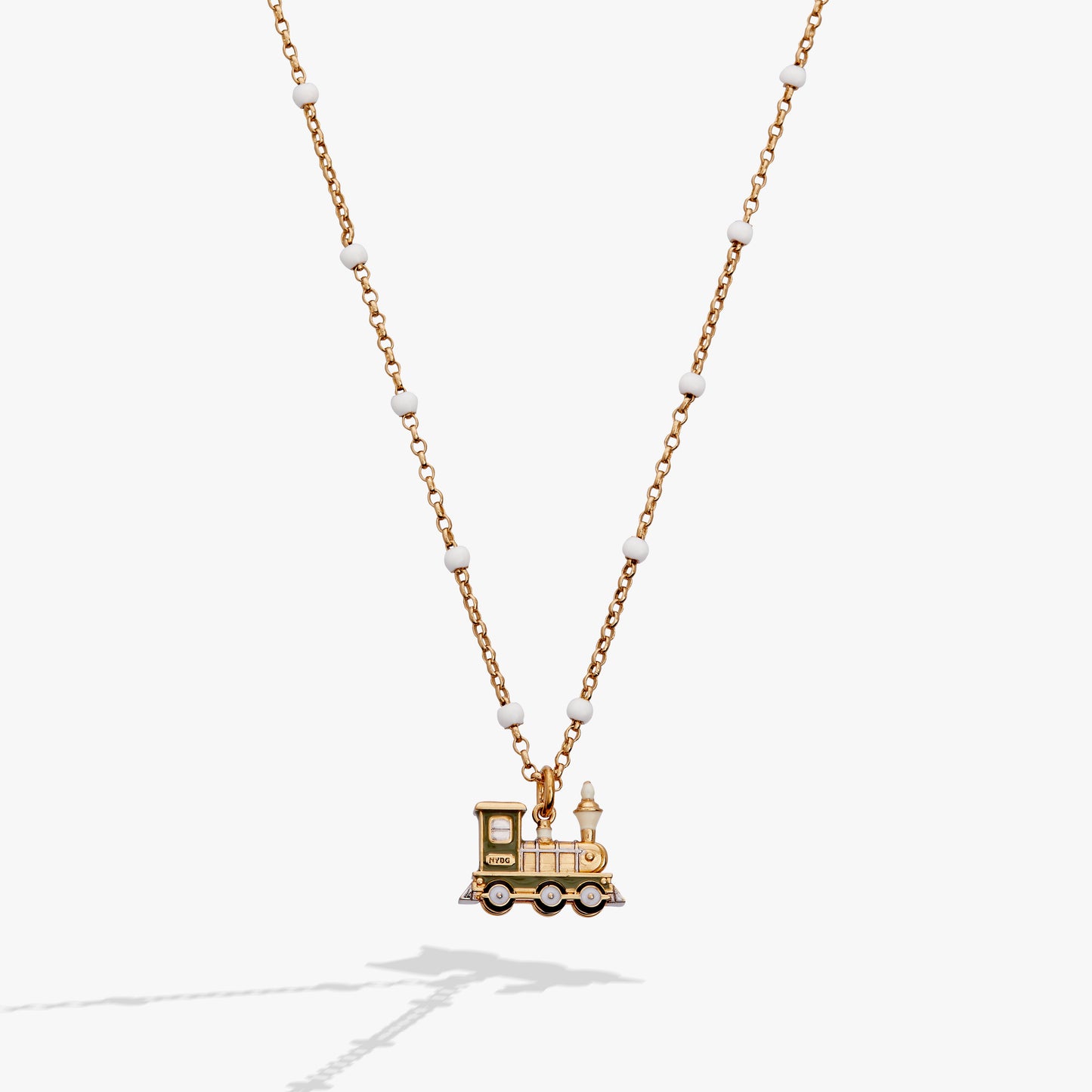 New York Botanical Garden® Holiday Train Pearl Chain Necklace