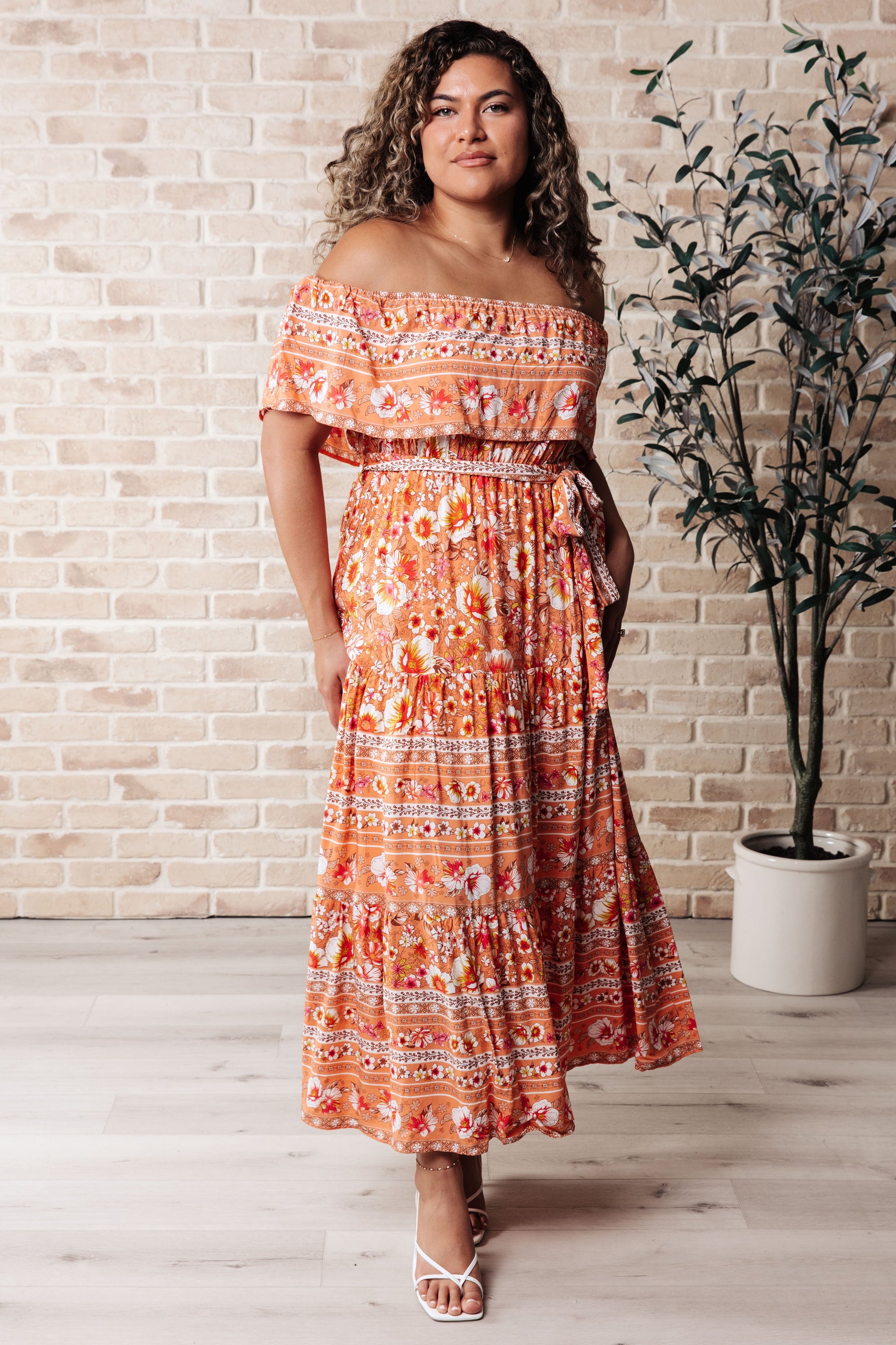boho me off the shoulder dress White Boho Off Shoulder Maxi Dress Tonna