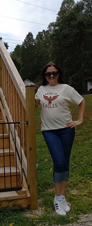 Mount up with wings as eagles graphic tee