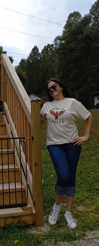 Mount up with wings as eagles graphic tee