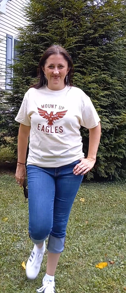 Mount up with wings as eagles graphic tee