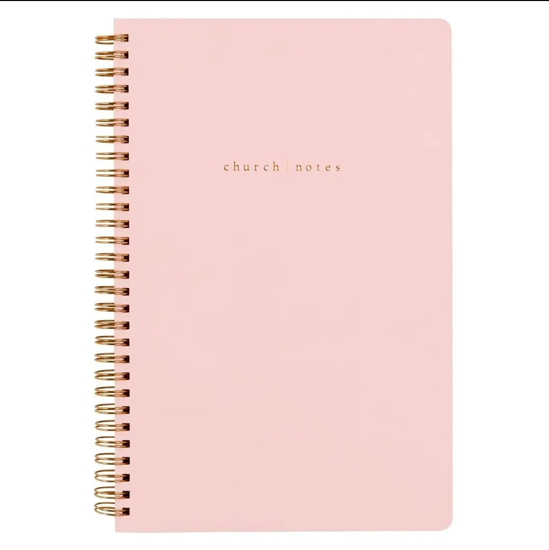 Blush Church Notes Bible Study Notebook – Faith Journal for Sermon Notes & Bible Study | Christian Gift for Women