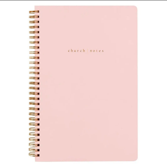 Blush Church Notes Bible Study Notebook – Faith Journal for Sermon Notes & Bible Study | Christian Gift for Women