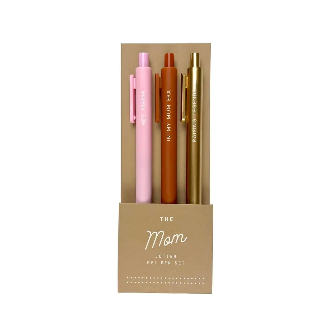 Mom Era Gel Pen Set – Set of 3 Cute Pens for Moms | Mother’s Day Gift | “Hey Mama”, “In My Mom Era”, “Raising Legends”
