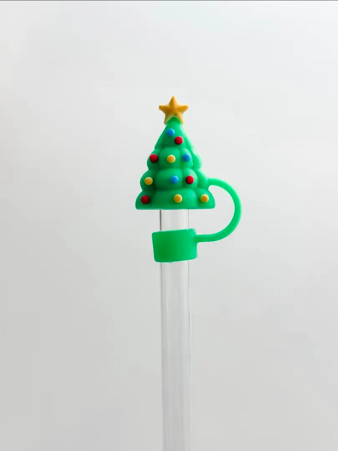 Oh christmas tree silicone straw cover