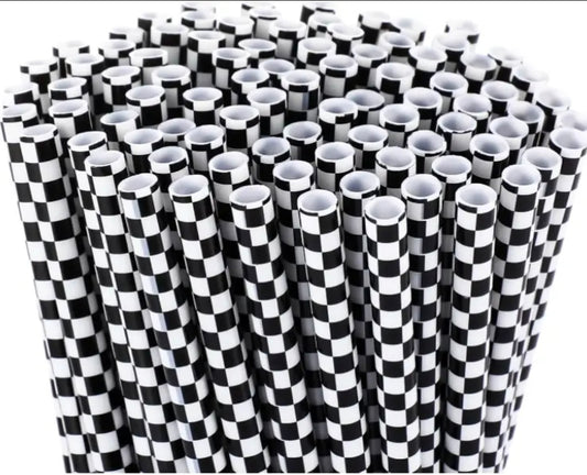 Retro Check Pattern Straws – Replacement Tumbler Straws