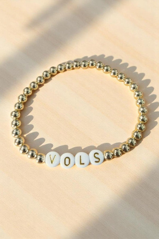 SC - ETA 6/6 - Vols Gold Beaded Bracelet