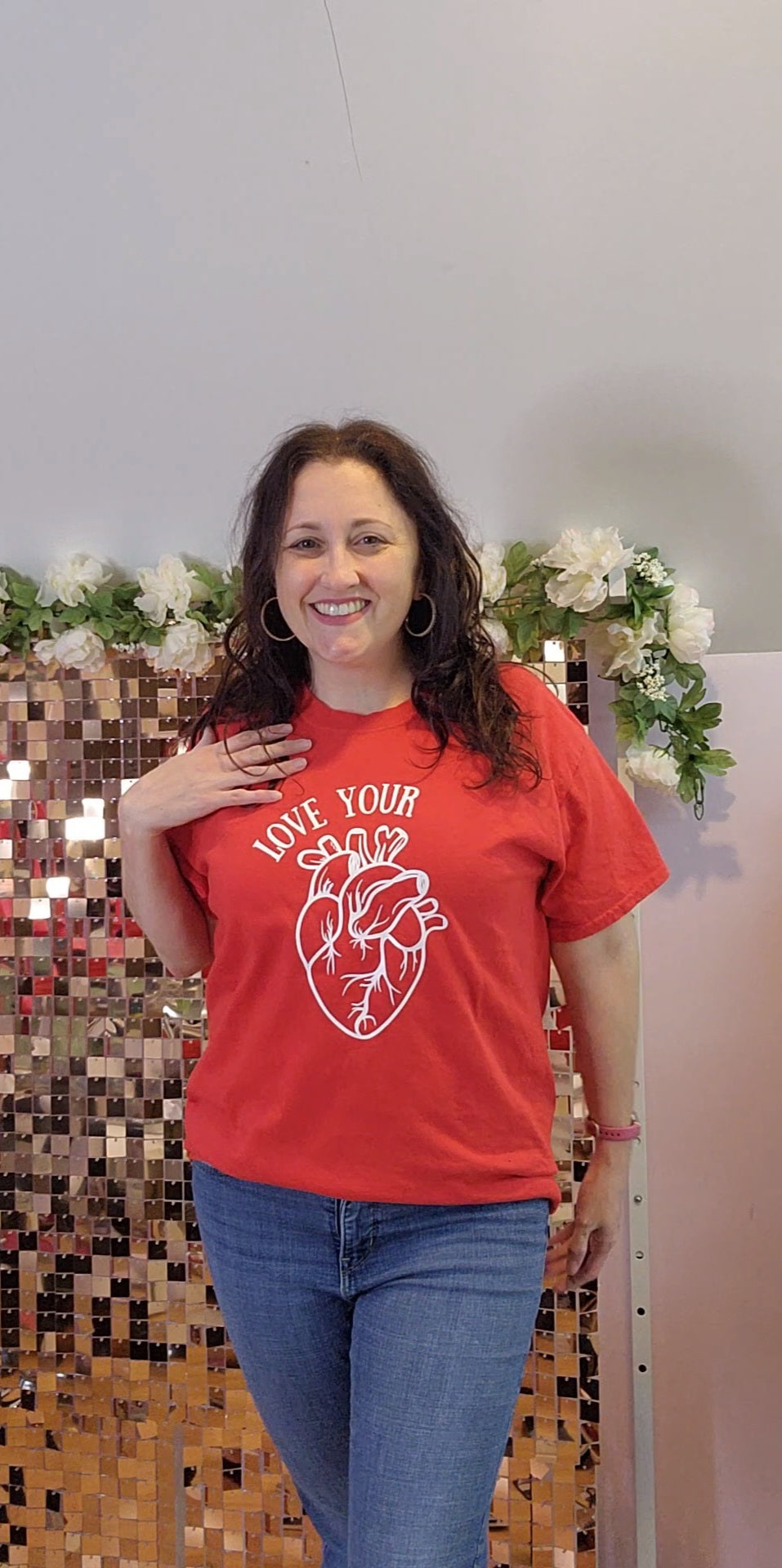 PRE-ORDER- Love your anatomical heart graphic tee- handmade