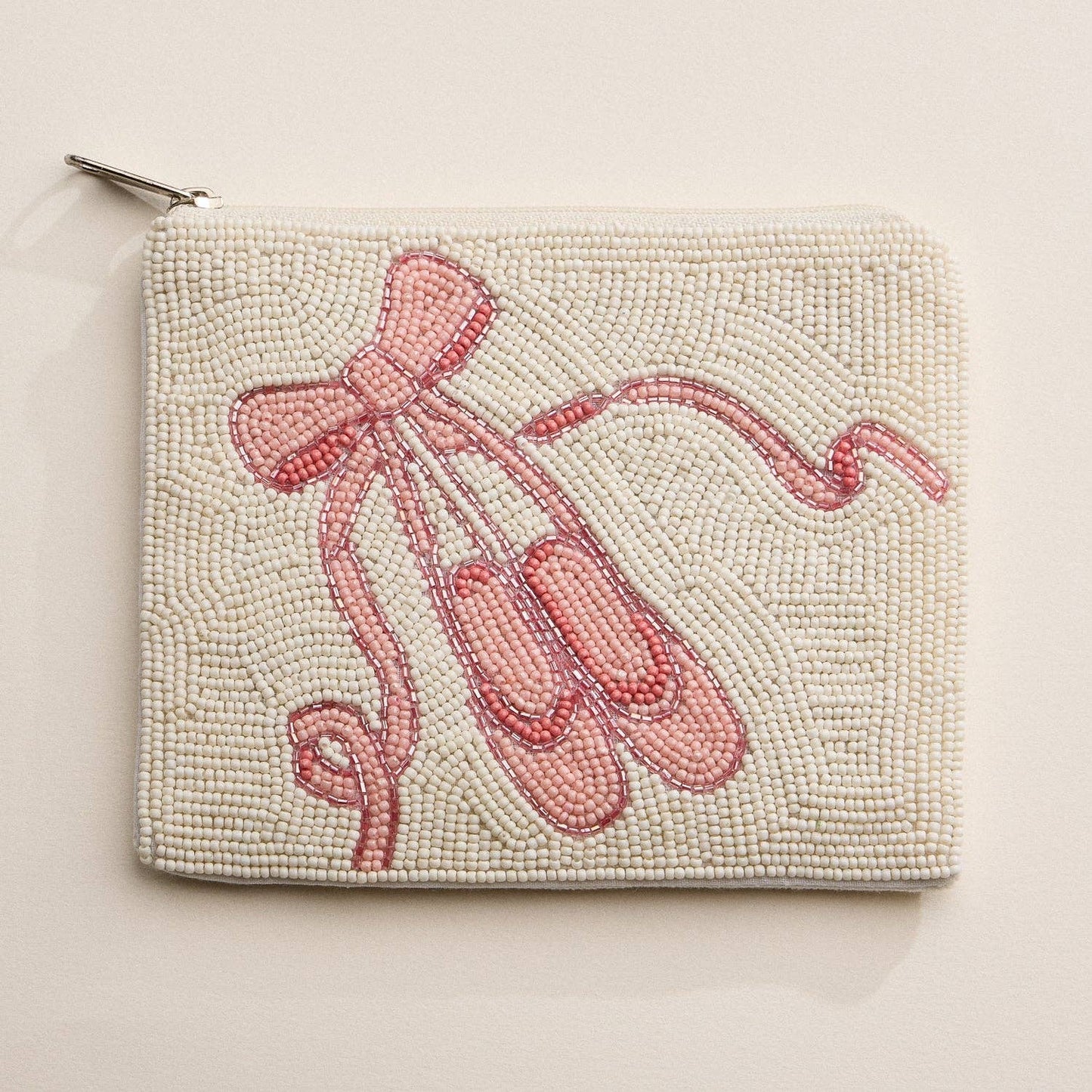 Seed Beaded Ballet Shoes Coin Pouch | Christmas Coin Pouch