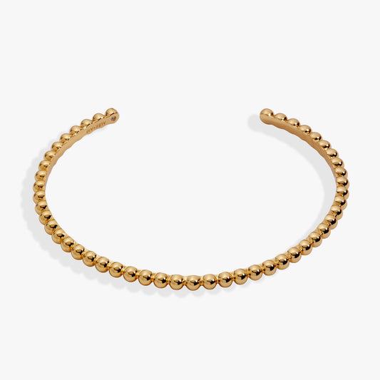 Gold Beaded Cuff Bracelet