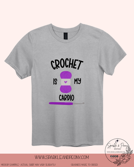 crochet is my cardio graphic tee