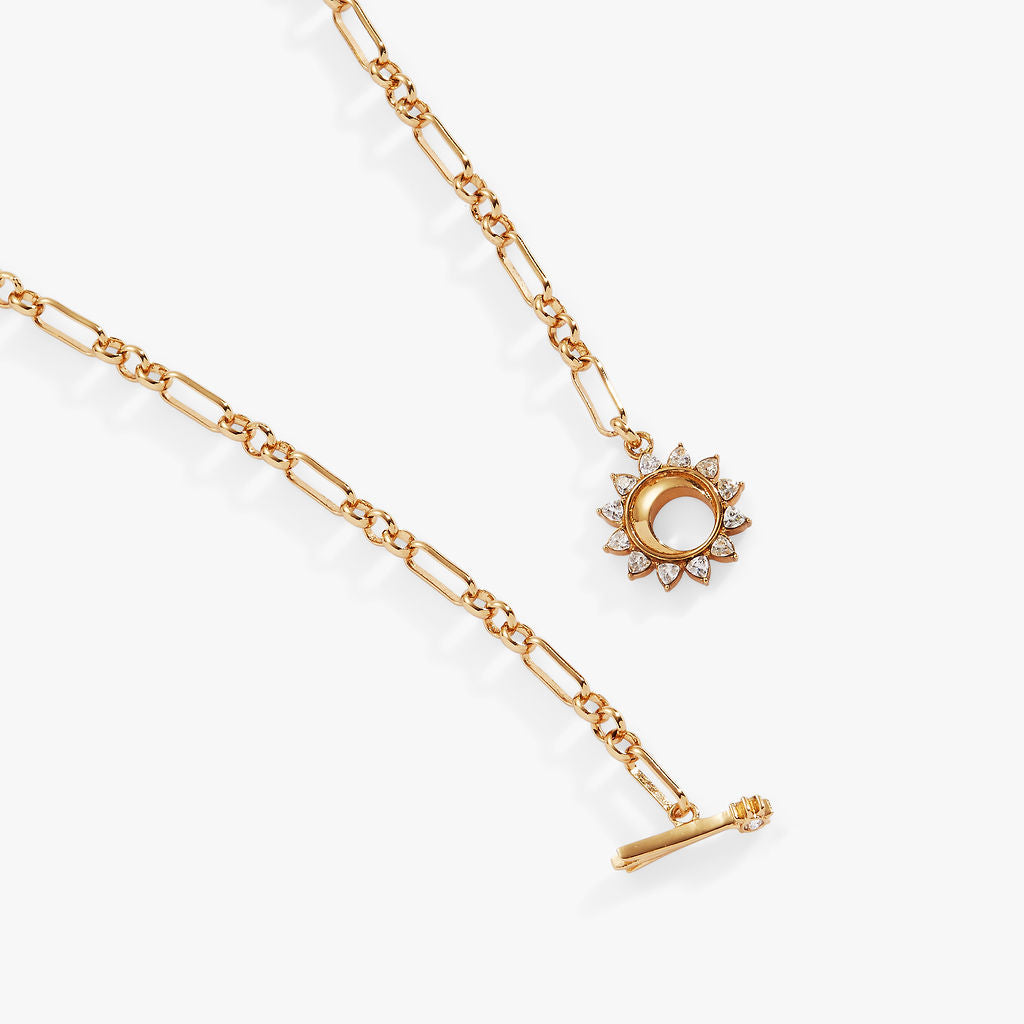 Celestial Moon & Shooting Star Toggle Necklace