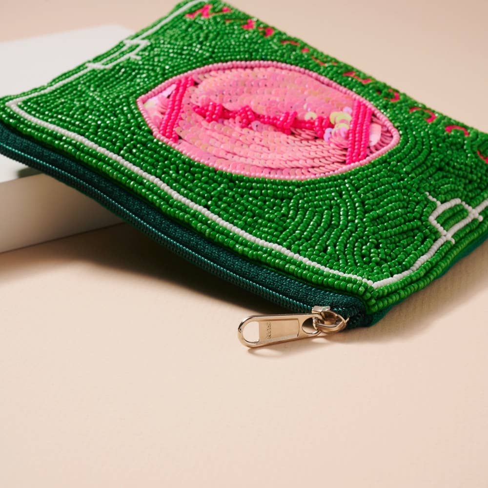 Beaded Touchdown Coin Pouch | Football Essentials