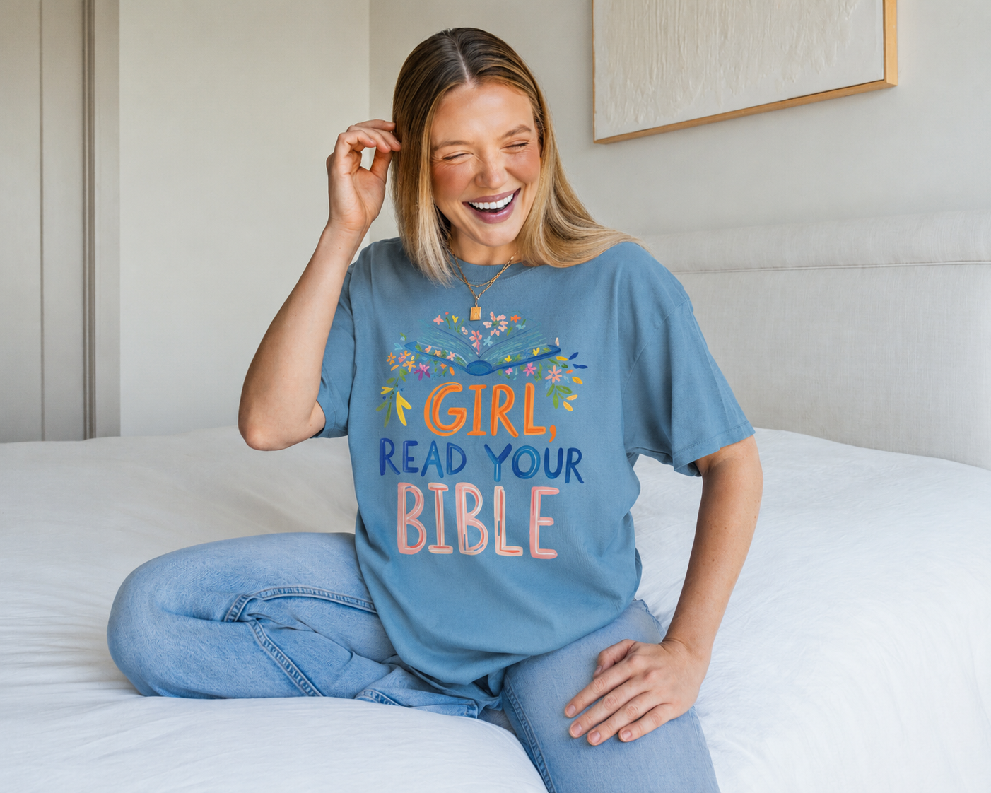Girl, Read Your Bible Graphic Tee | Christian Bible Study Shirt | Faith-Based Women's T-Shirt
