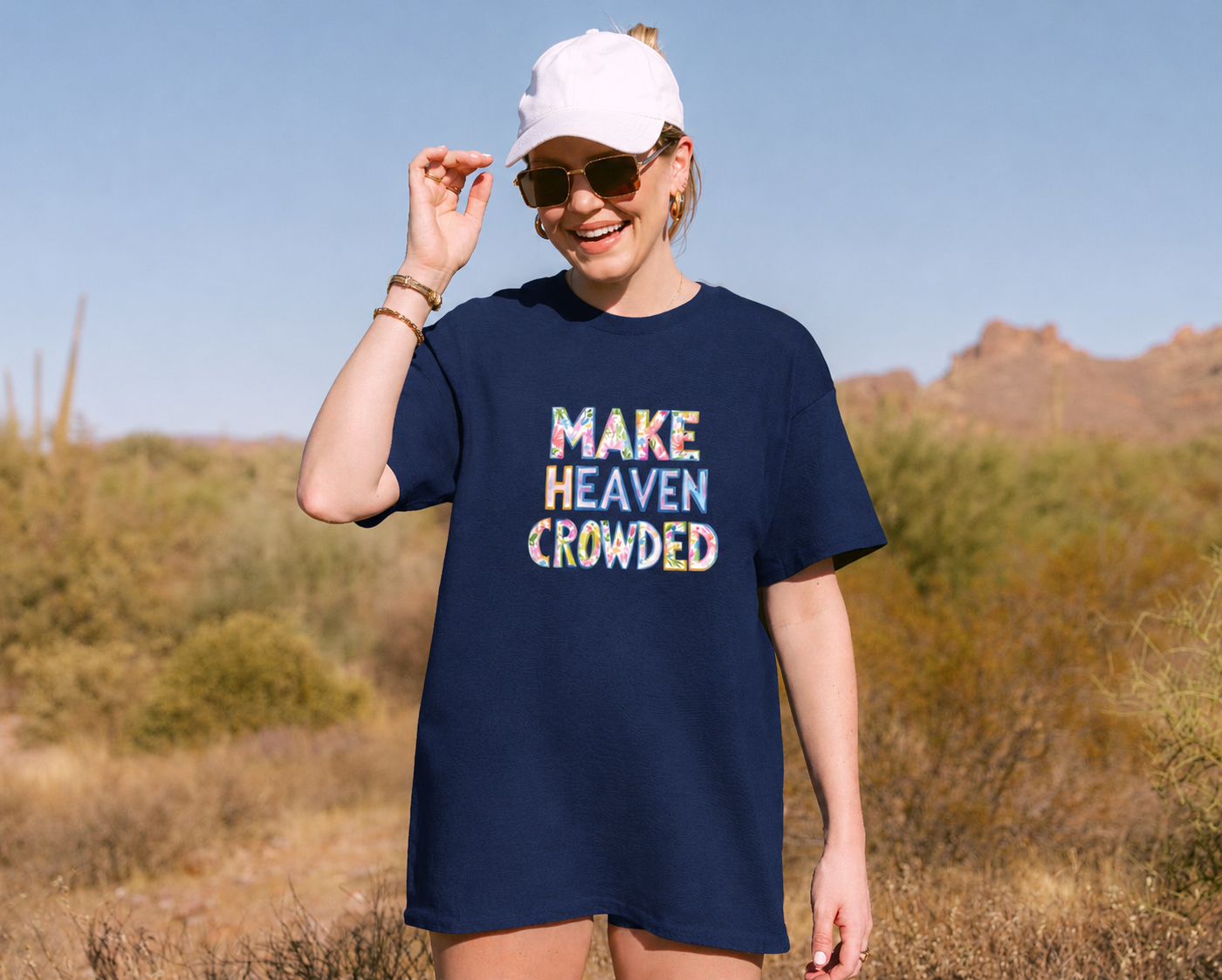 Make heaven crowded watercolor graphic tee