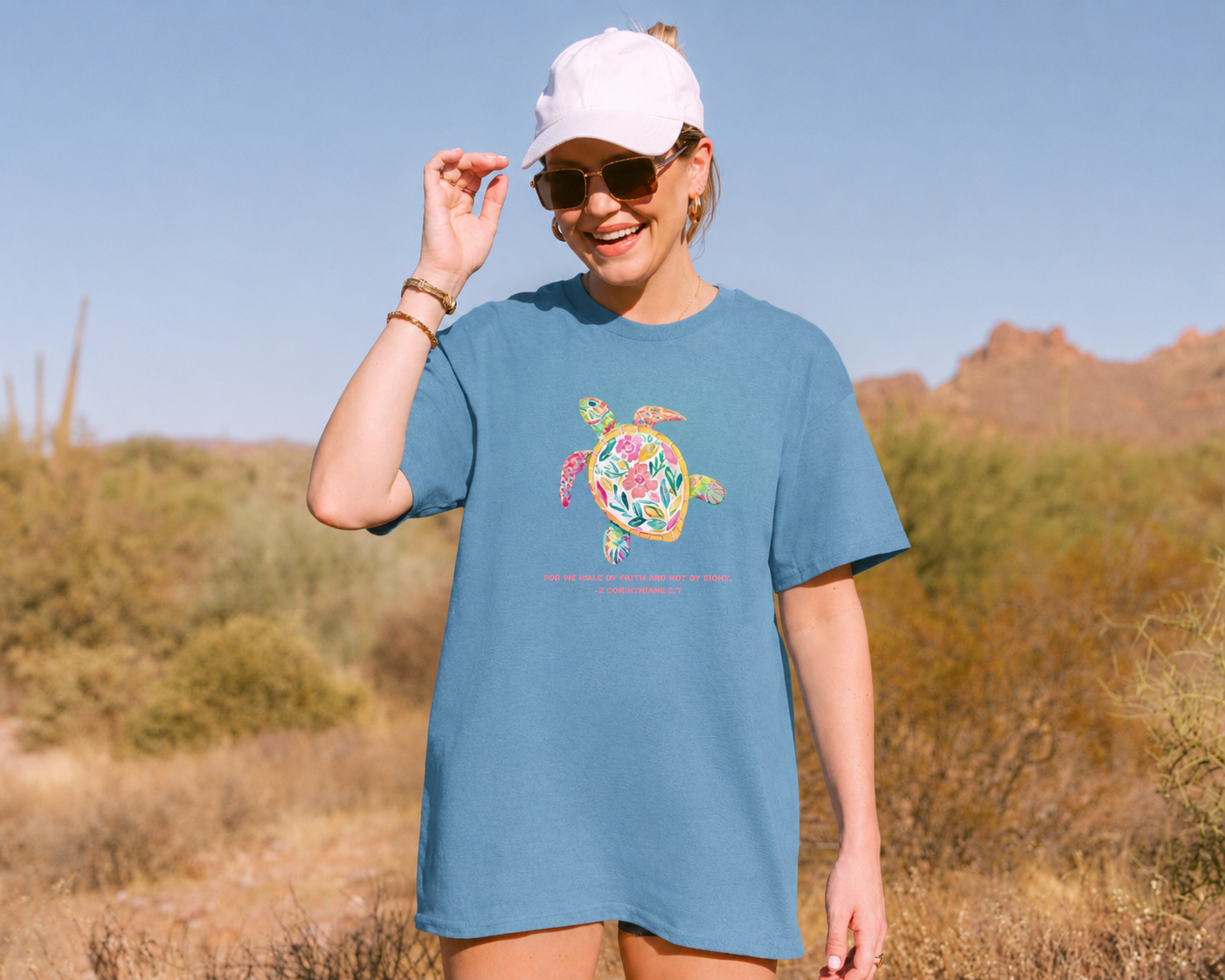 Walk by faith not by sight graphic tee