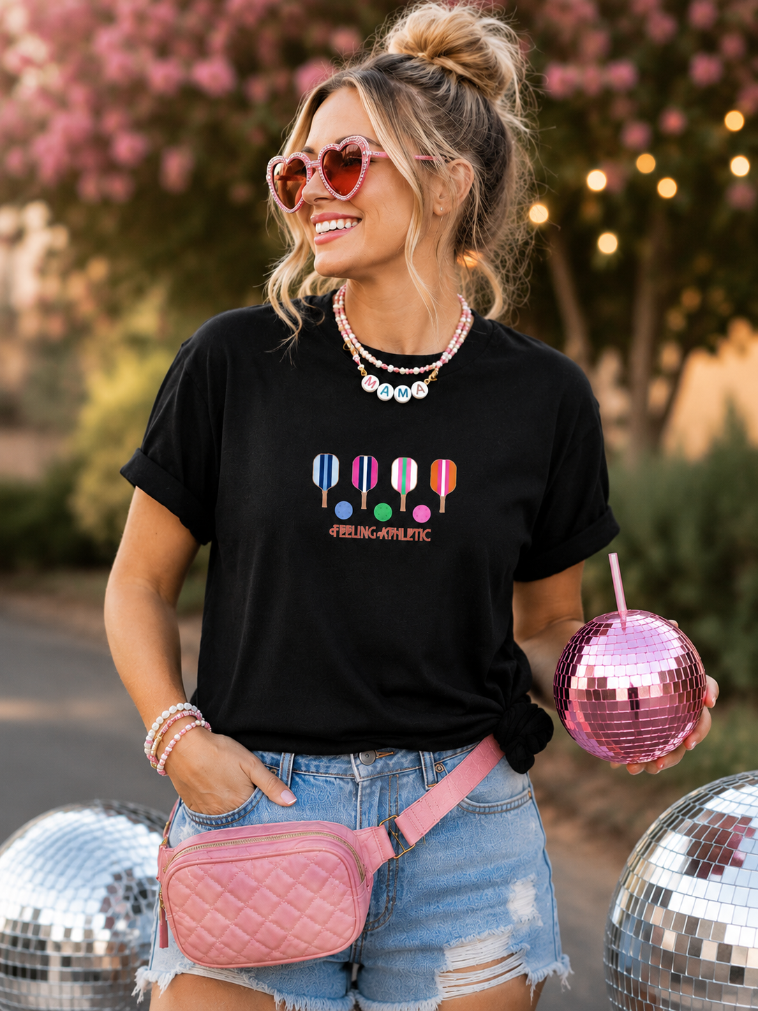 Feeling Athletic Pickleball Graphic Tee | Funny Pickleball Shirt | Black Gildan heavy cotton Unisex T-Shirt
