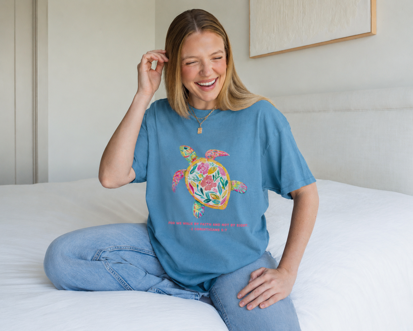 Walk by faith not by sight graphic tee