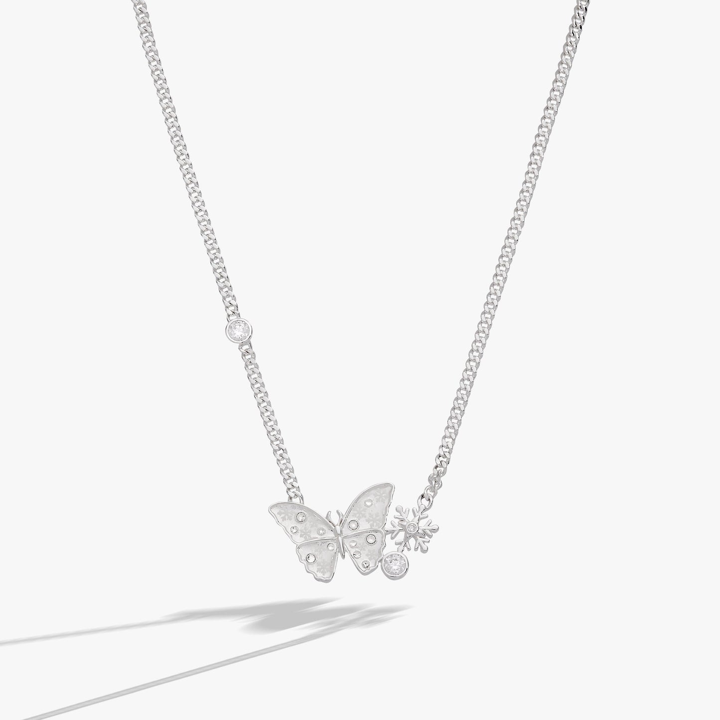 Glass Butterfly Inline Necklace