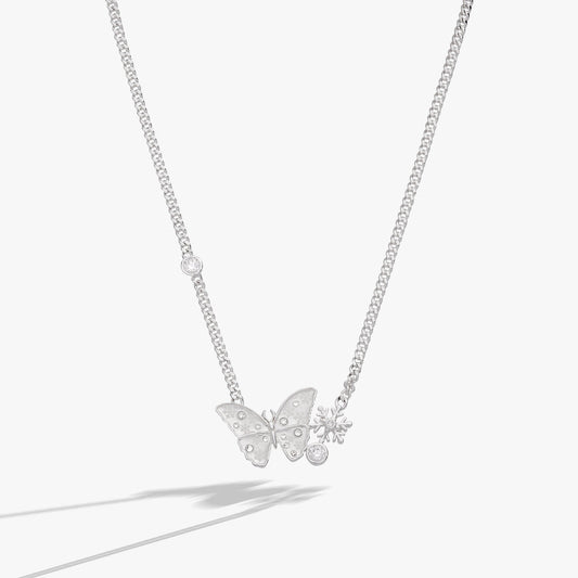 Glass Butterfly Inline Necklace