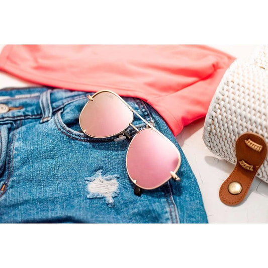 Pink skies Aviator sunglasses