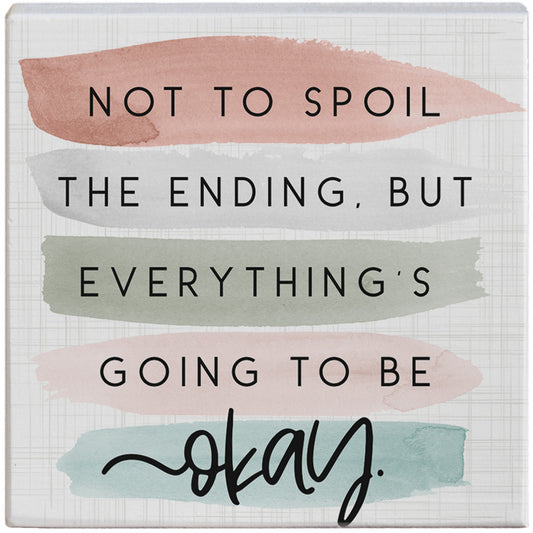 Everything okay wooden gift block