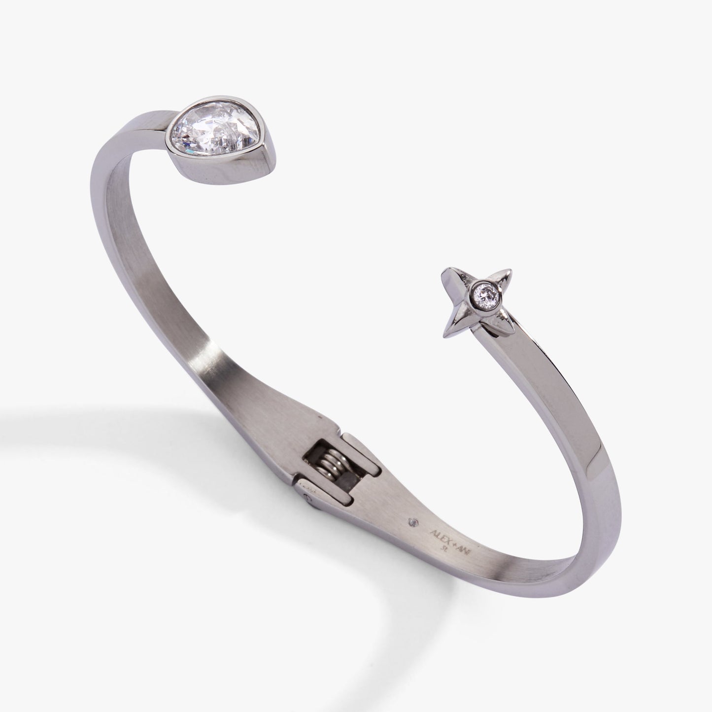 Crystal Teardrop and Star Cuff Bracelet